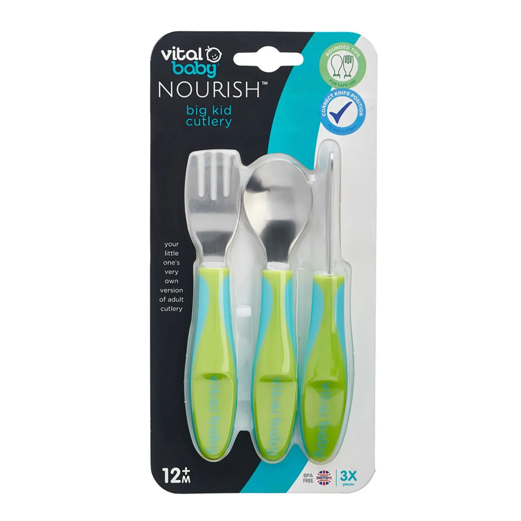 Vital Baby Nourish Big Kid Cutlery 12+ months Pack of 3 - Pop - Bobobiy