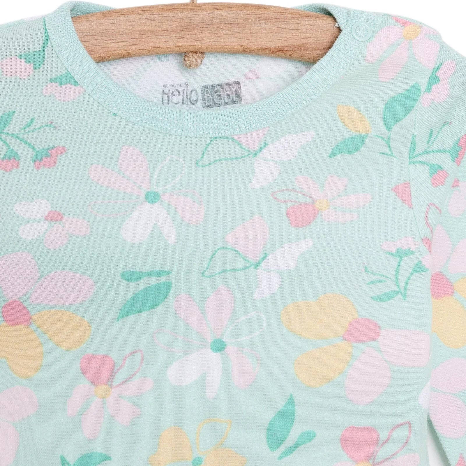 HelloBaby Girl 2-Pack Long Sleeve Bodysuit - Light Pink