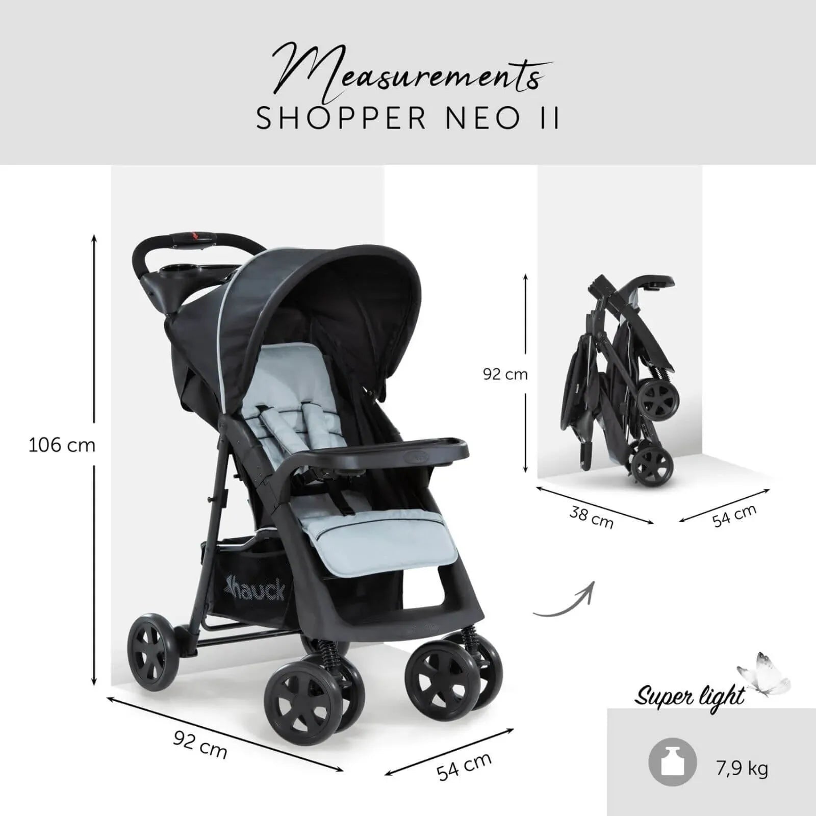 Hauck Shopper Neo II Pushchair - Caviar/Silver