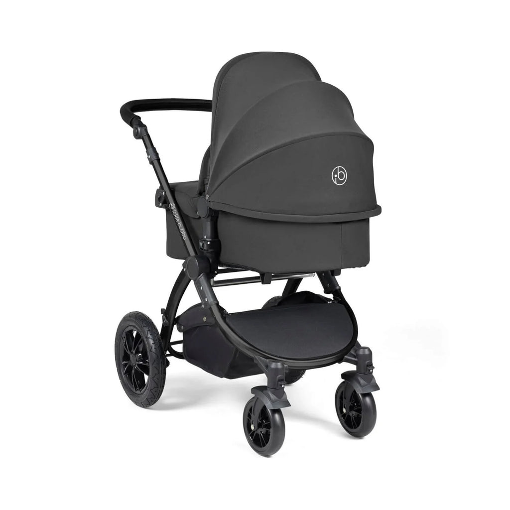 Ickle Bubba Stomp Luxe 2-in-1 Pushchair & Carrycot - Black/Charcoal Grey/Black