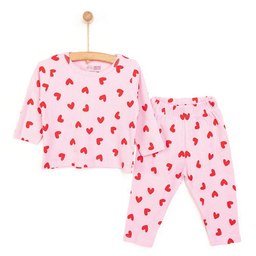HelloBaaby Baby Girl Long sleeve Pyjamas Set - Pink - Bobobiy