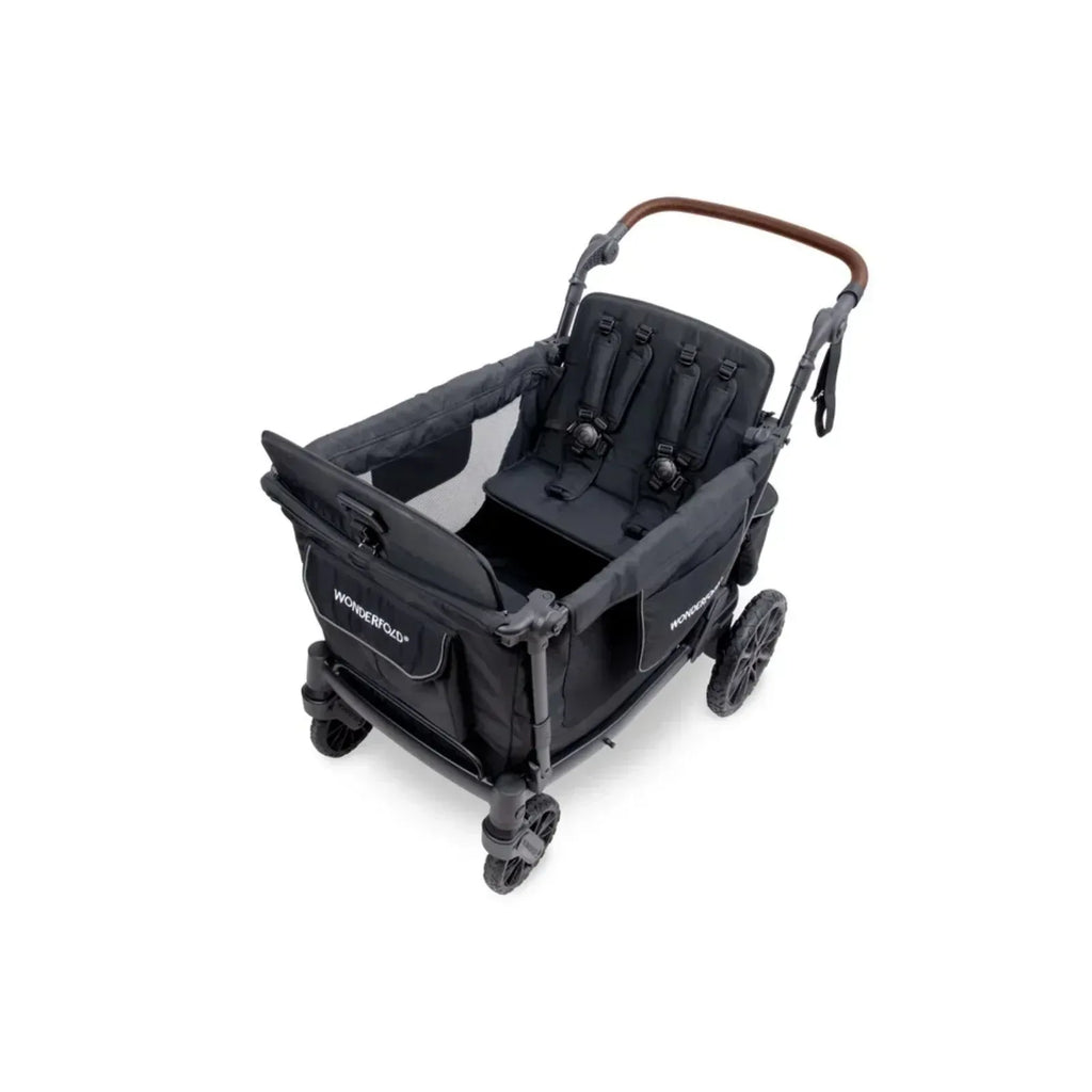 Wonderfold L4 Quad Stroller Wagon - Black - Bobobiy