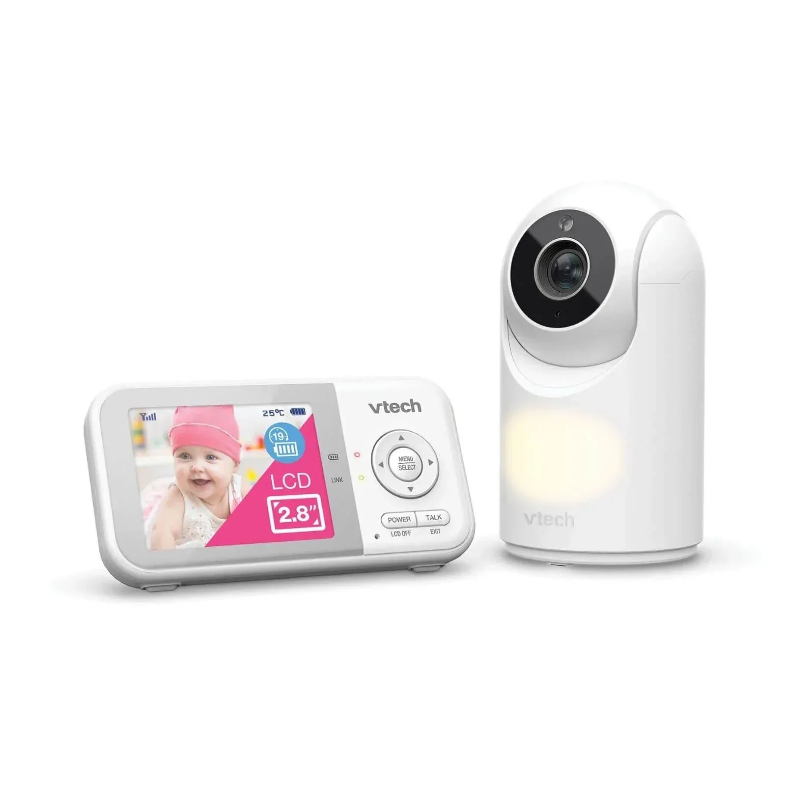 VTech - VM3263 2.8" Pan & Tilt Video Monitor with Night Light - Bobobiy