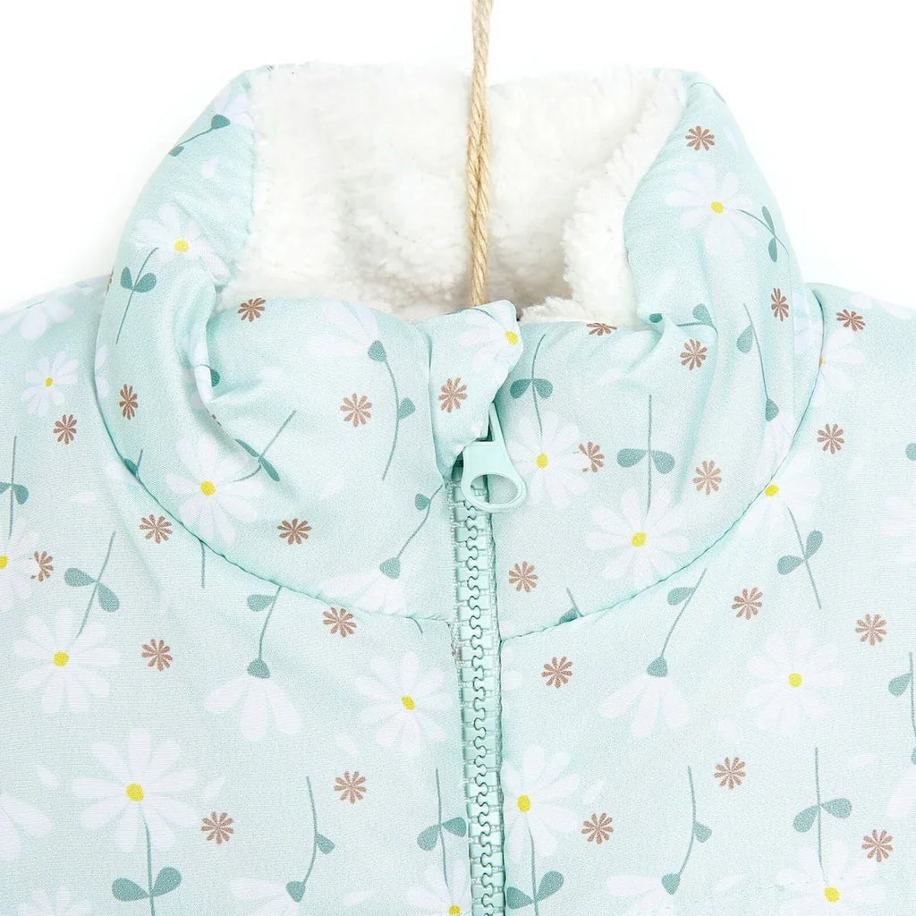 BabyZ Winter Girl Daisy Inflatable Vest - Light Green - Bobobiy