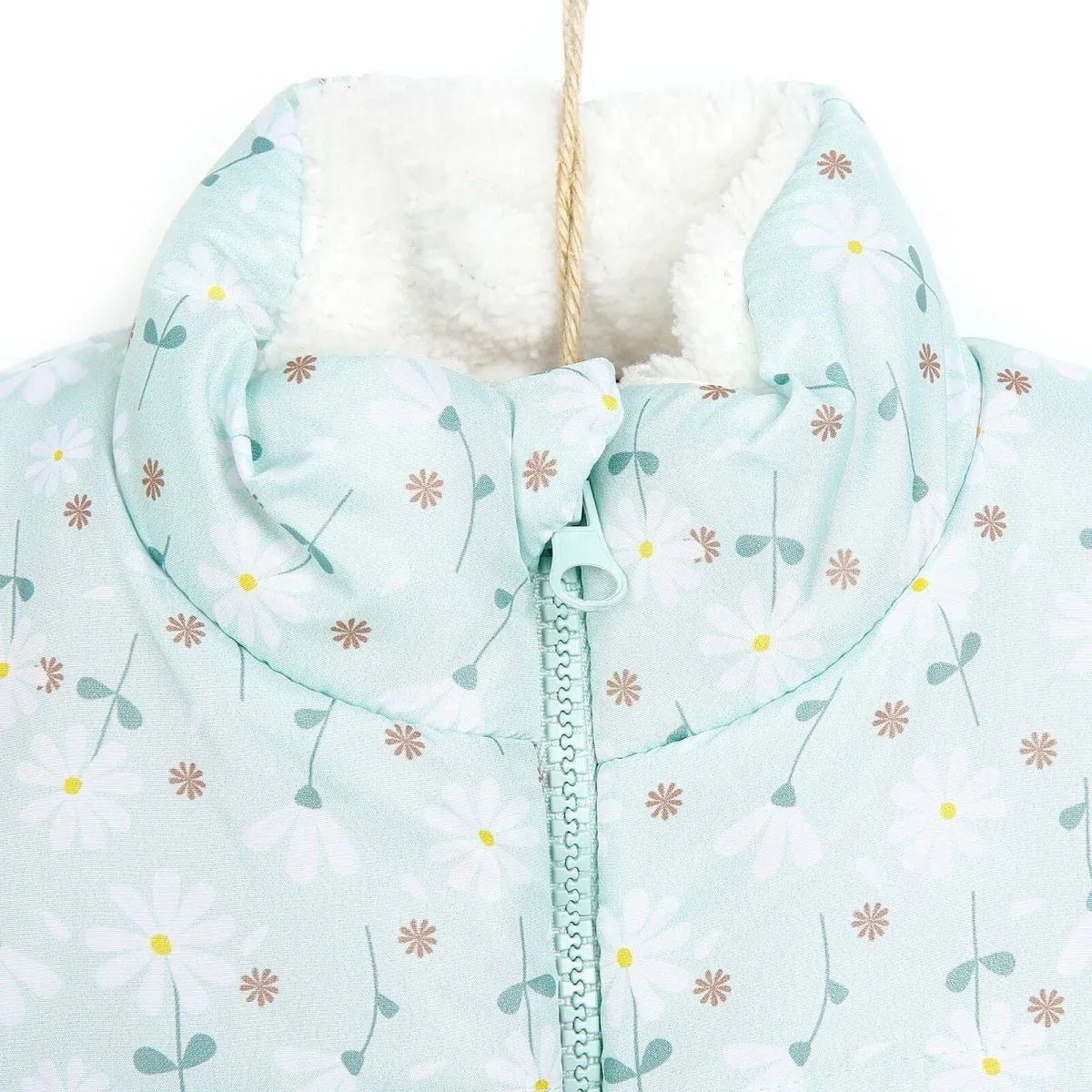 BabyZ Winter Girl Daisy Inflatable Vest - Light Green - Bobobiy