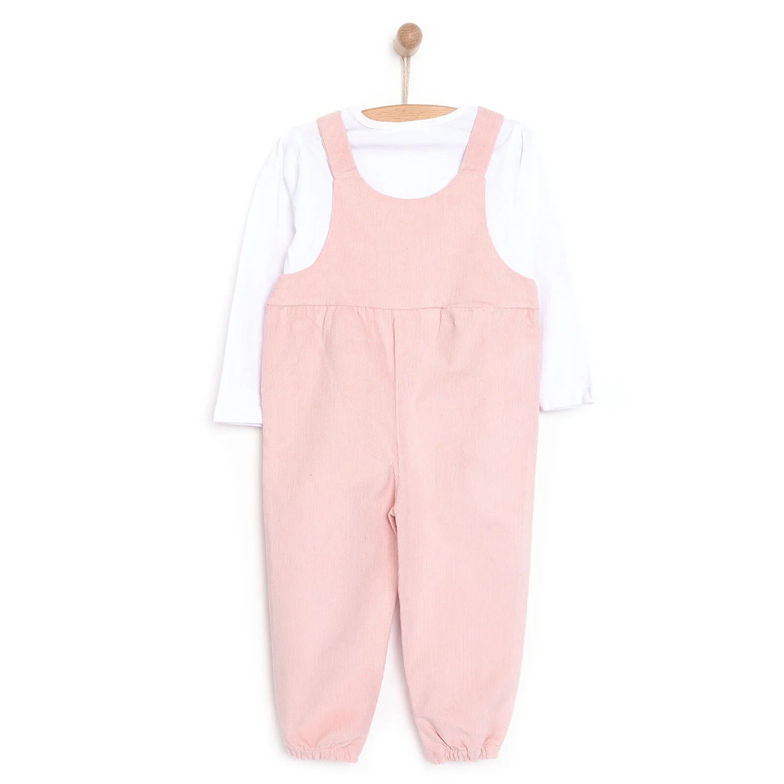HelloBaby Basic Baby Girl Dungaree - Powder