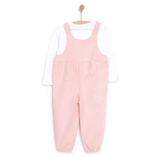 HelloBaby Basic Baby Girl Dungaree - Powder