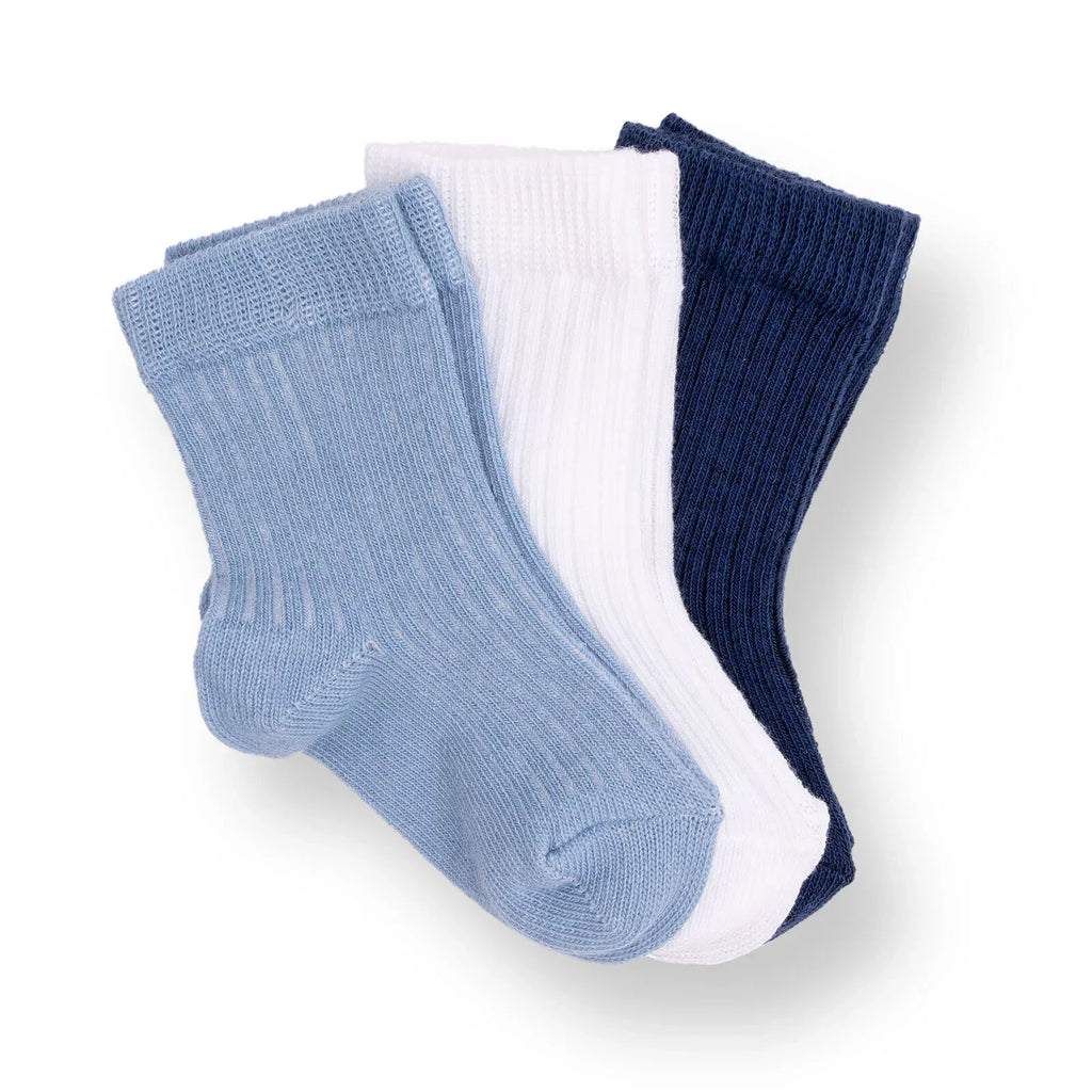 HelloBaby Ankle Socks 3 pcs - Navy Blue - Bobobiy