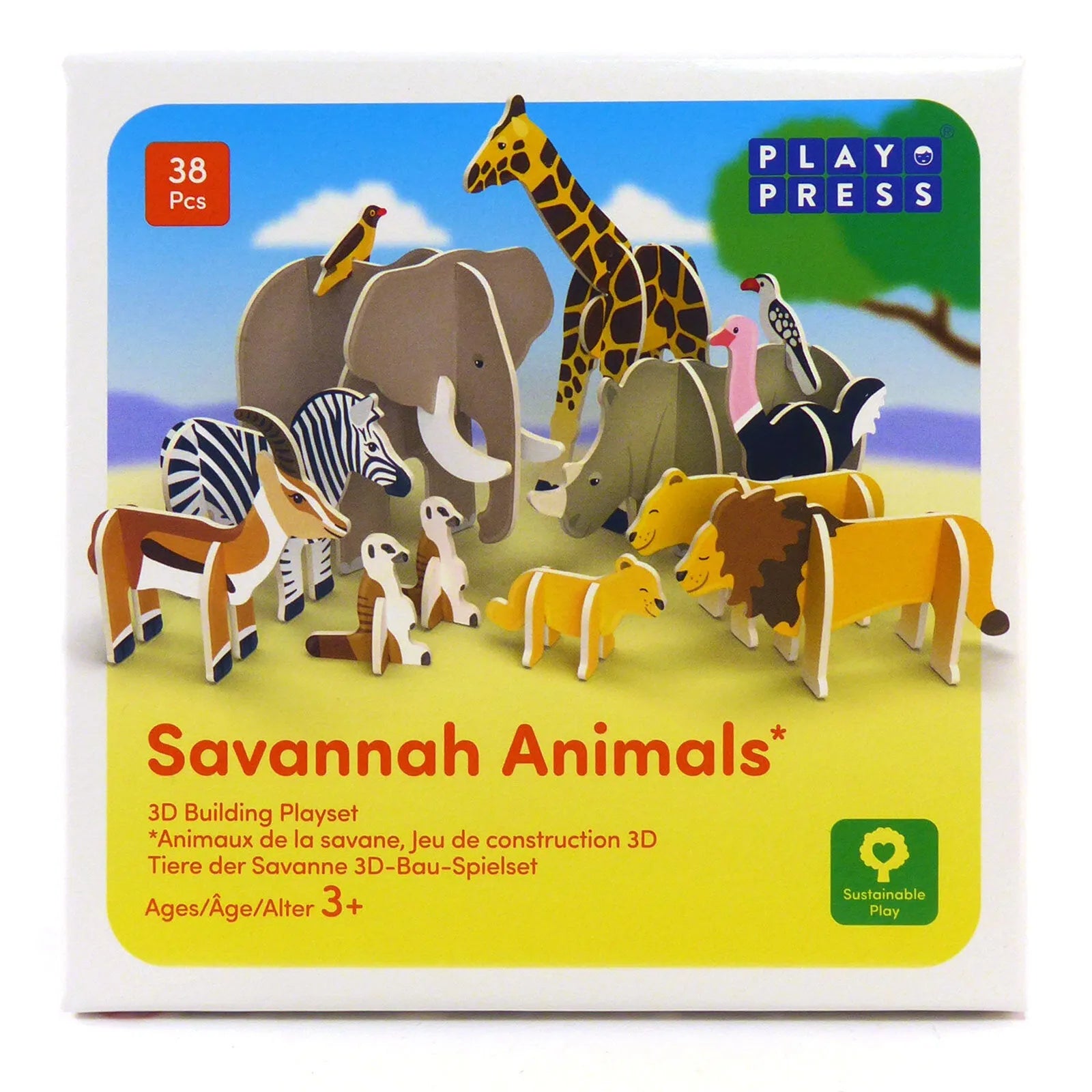 Playpress Toys Savannah Animals Playset