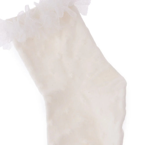 HelloBaby Girl Socks with Lace - White - Bobobiy
