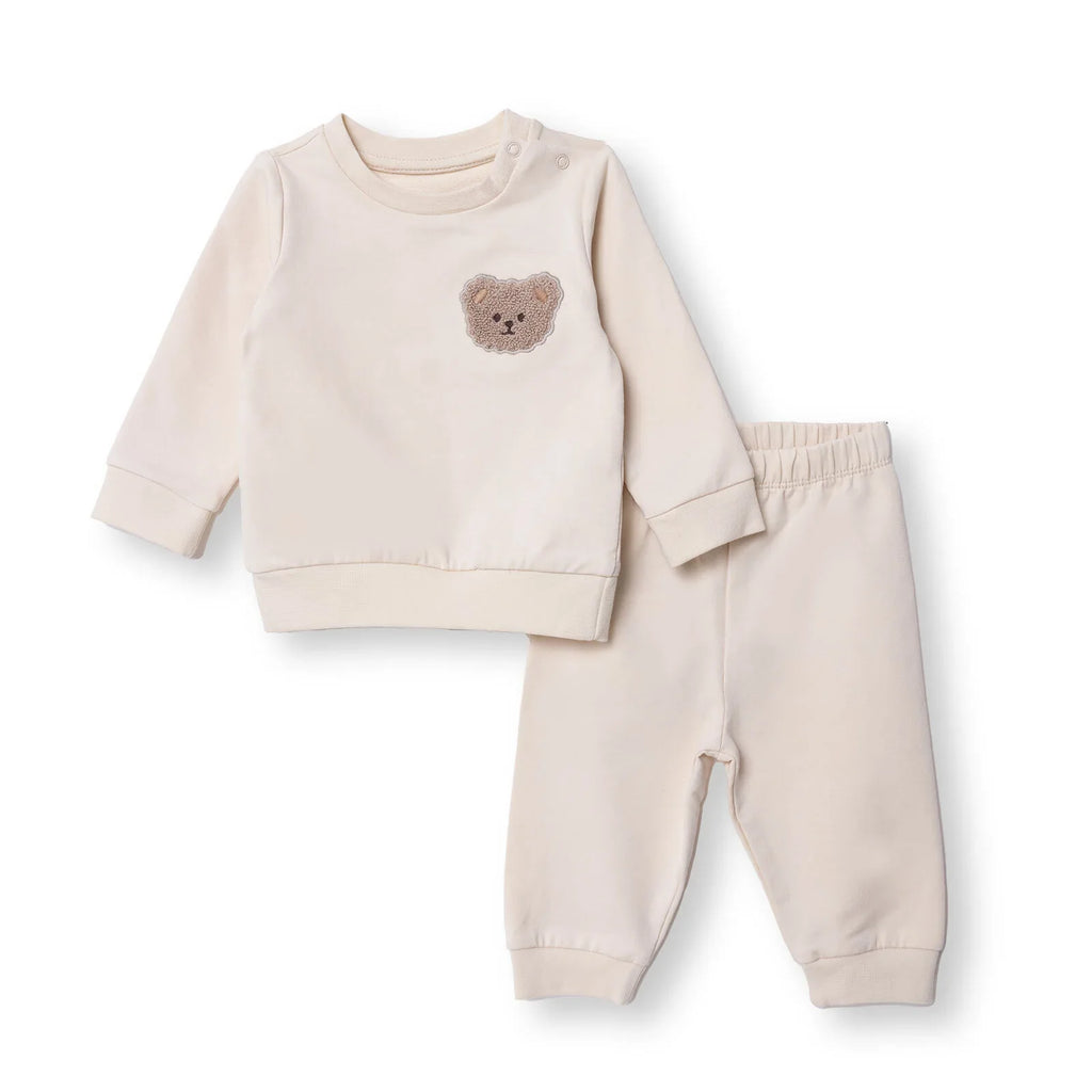 HelloBaby Newborn Sweatshirt-Footless Bottom - Beige