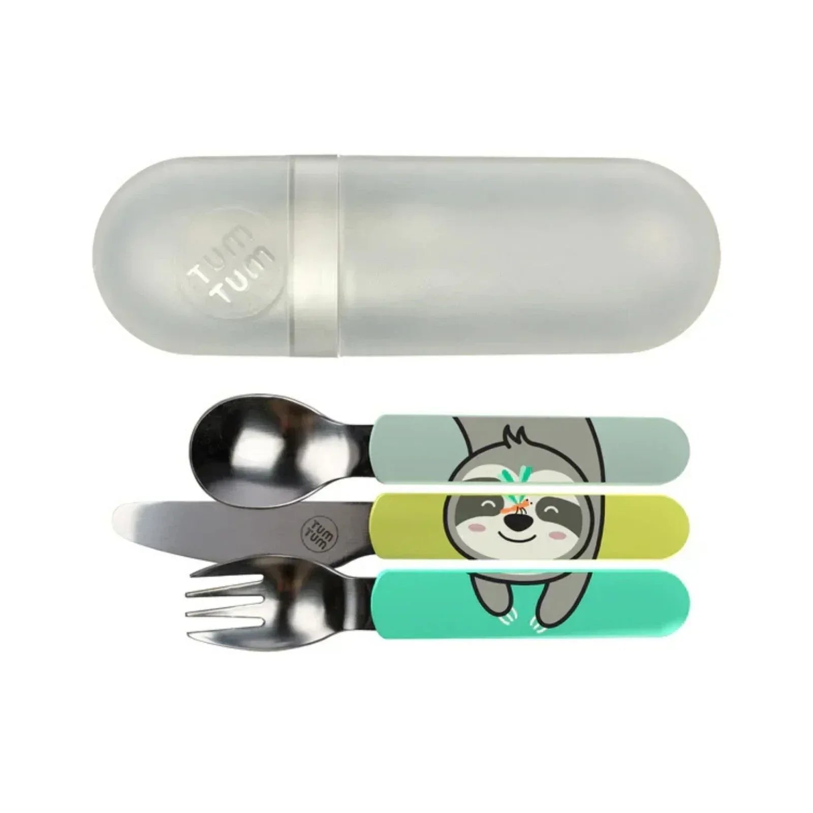 TUM TUM Travel Cutlery Set with Case - Stanley Sloth - Bobobiy