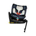 360° i-Size car seat in navy with doodle pattern, padded headrest and 5-point harness