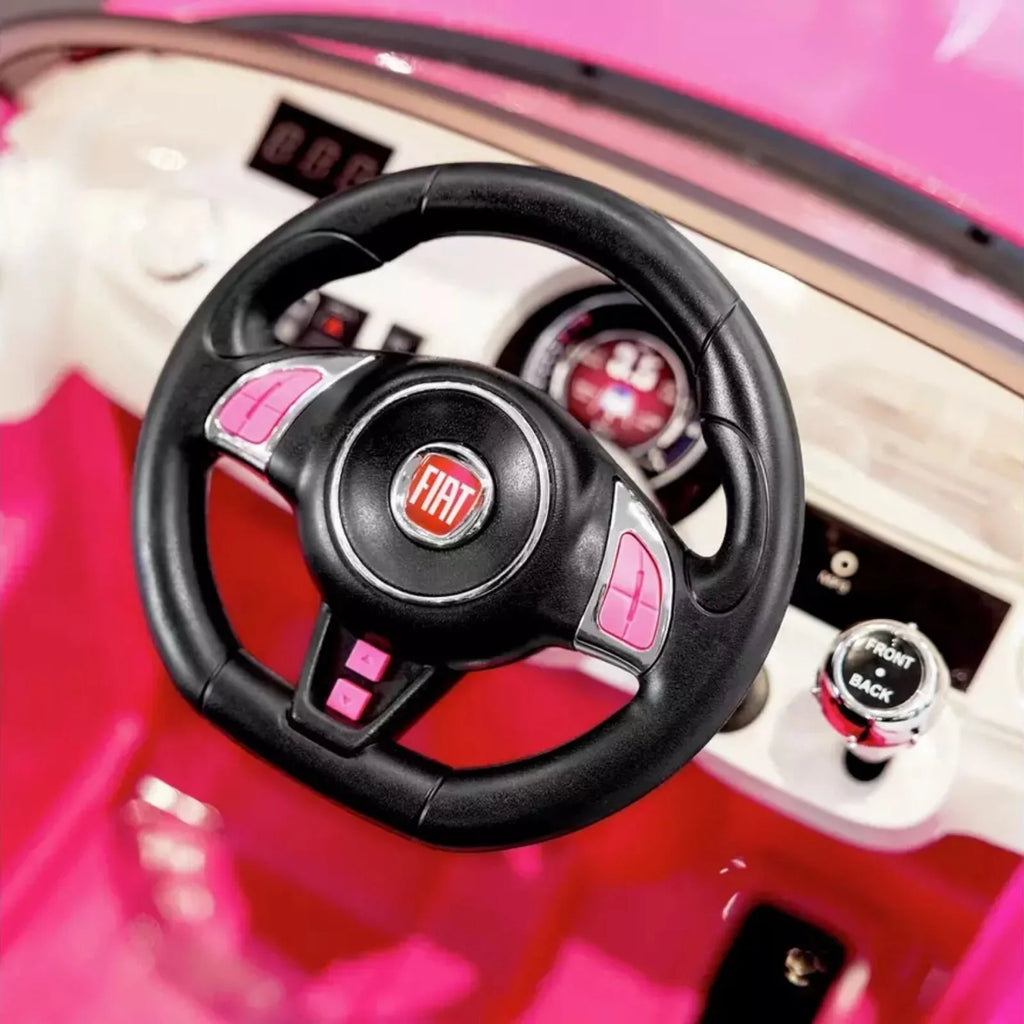 Xootz Fiat 500 12V Electric Ride On - Pink