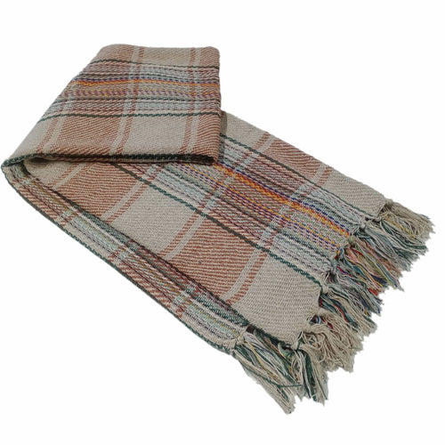 Eco-Friendly Recycled Cotton Picnic Blanket Check Stripe Design Super Soft Cozy Foldable and Packable for Beach Park Camping 130 x 150 cm