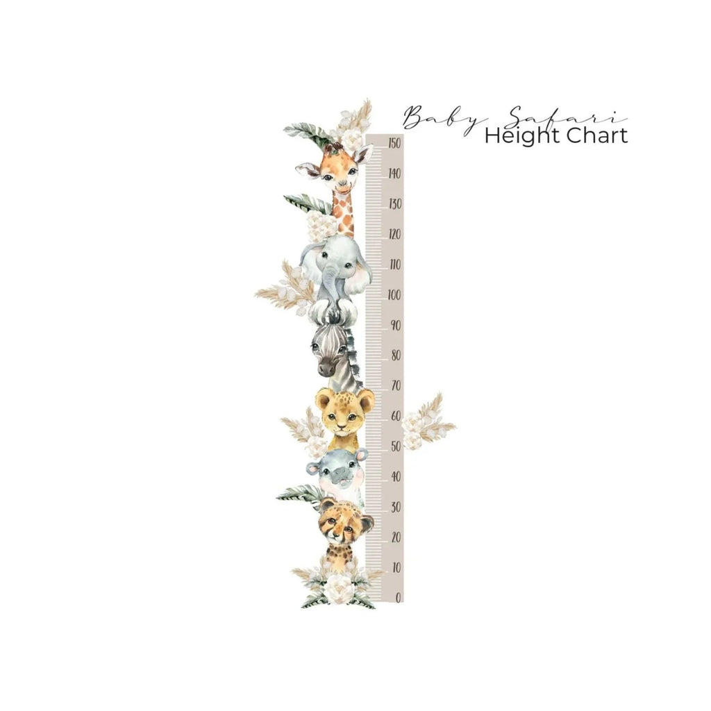 Live Vida Baby Safari Height Chart Sticker