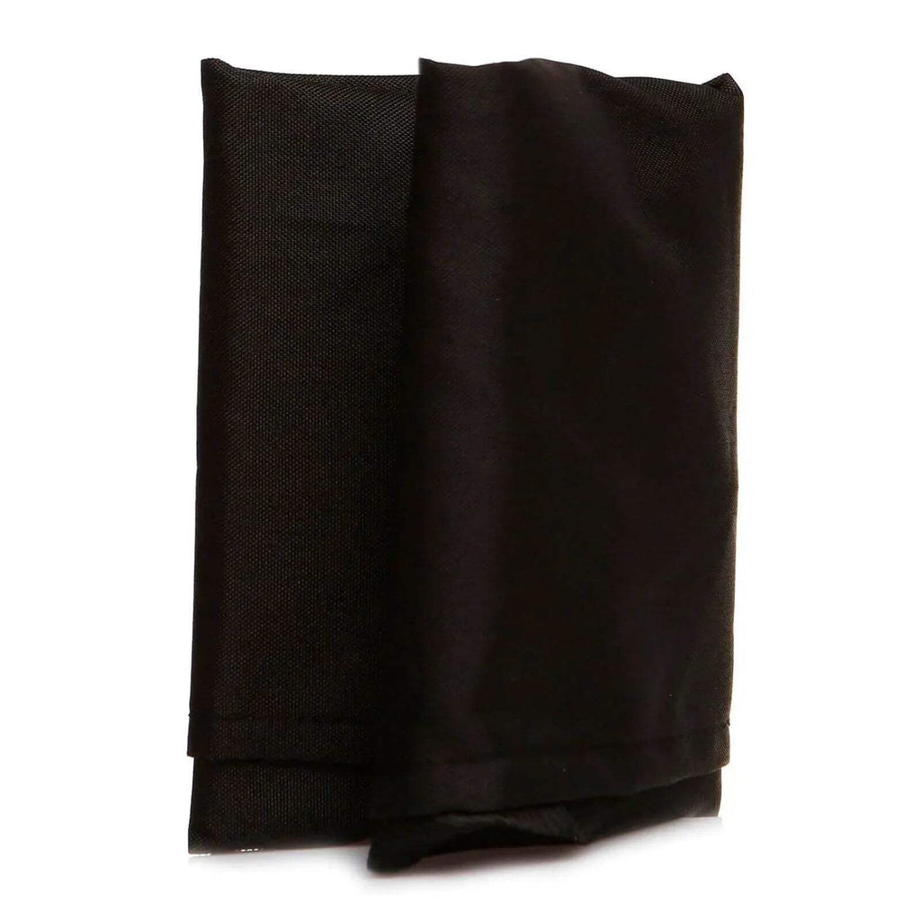 Folded black stroller sunshade fabric storage pouch or cover