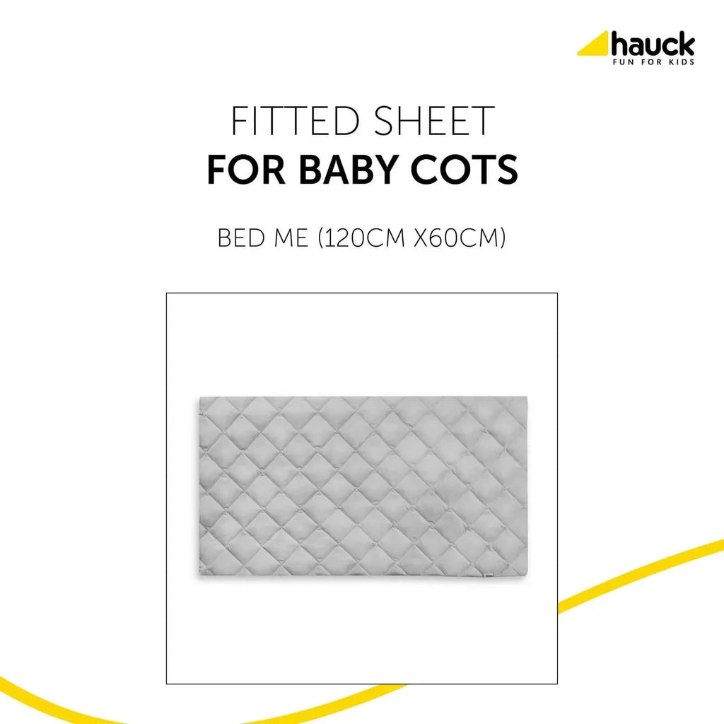 Hauck Bed Me Travel Cot Fitted Sheet 120x60 cm - Beige - Bobobiy