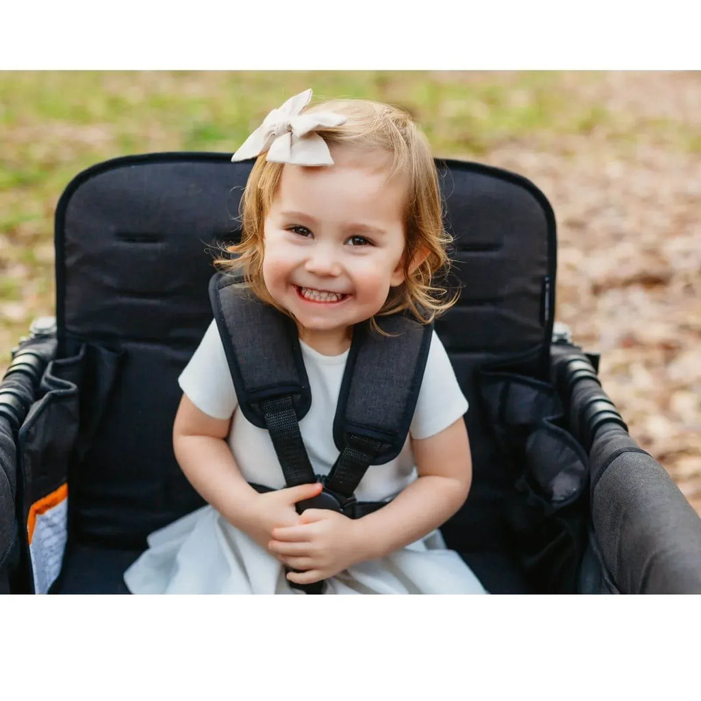W4 Luxe Quad Stroller Wagon - Volcanic Black - Bobobiy
