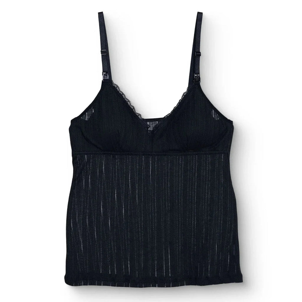 Baby Mom Mom Nursing Vest Strappy - Black