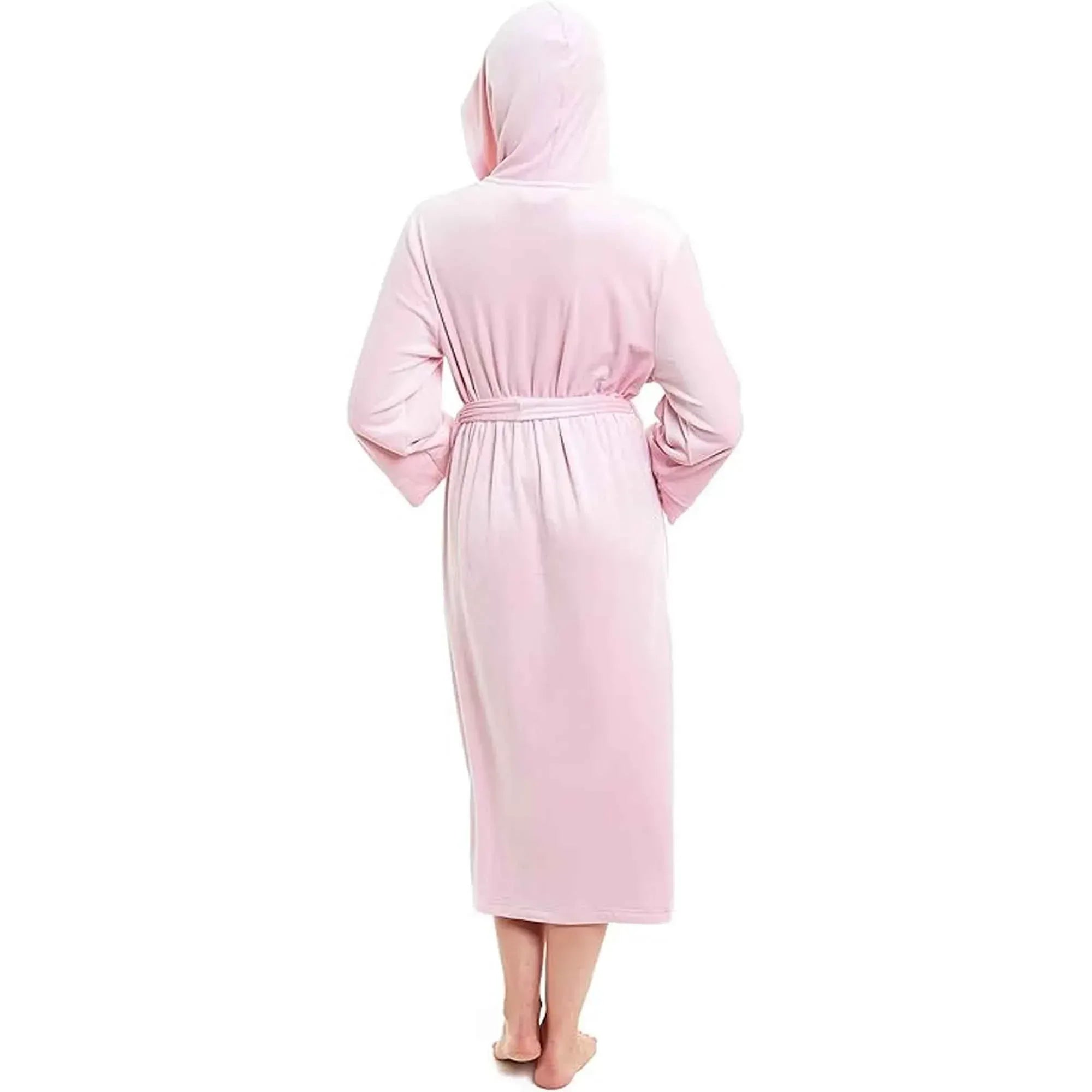 elegant-women-s-hooded-velour-robe-ultra-soft-luxurious-bathrobe-perfect-for-lounging-spa-and-gym-in-pink-and-grey-adjustable-fit-multiple-sizes-by-daisy-dreamer-robe-1184733845 - Bobobiy