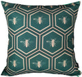 Emerald Bees Weather-Resistant Waterproof Outdoor Cushions for Patio Garden Sofa or Indoor Seating