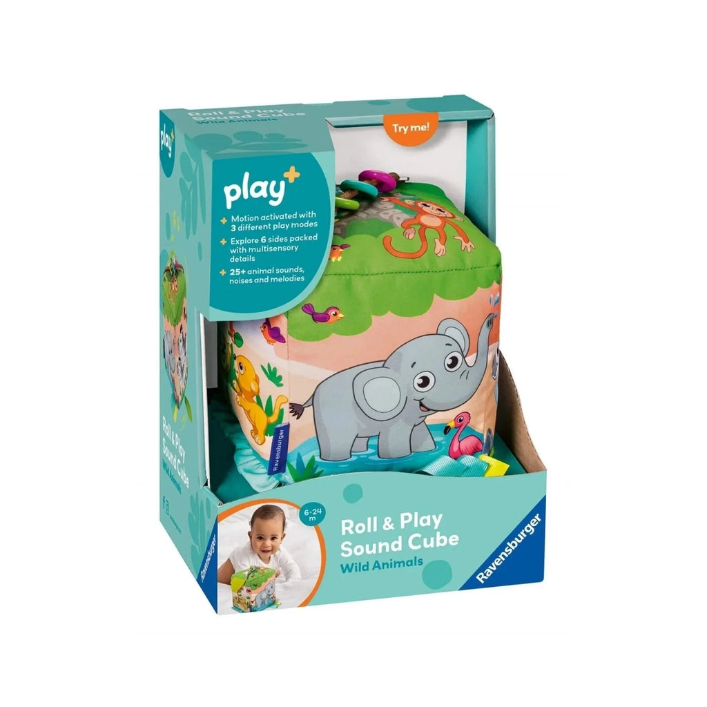 Play+ Roll & Play Sound Cube Wild Animals
