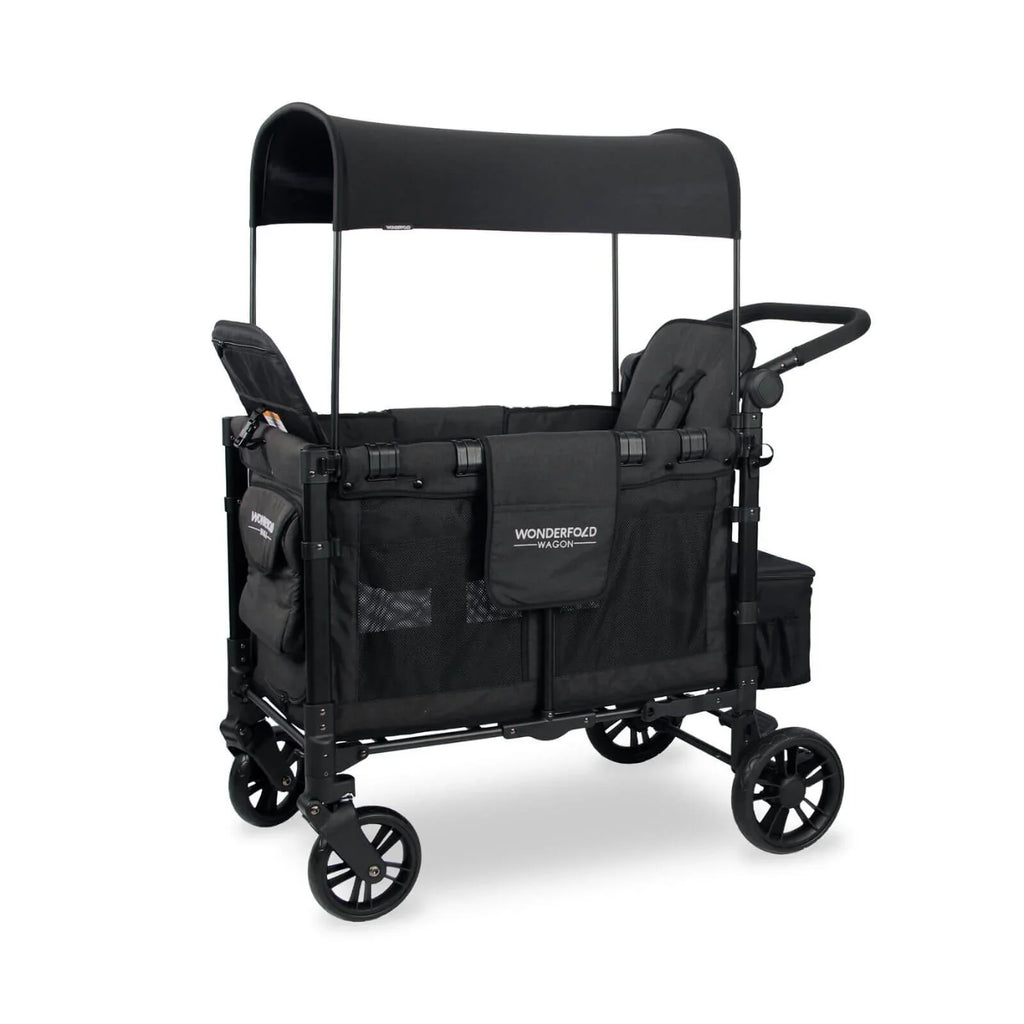 Wonderfold W2 Elite Double Stroller Wagon - Volcanic Black
