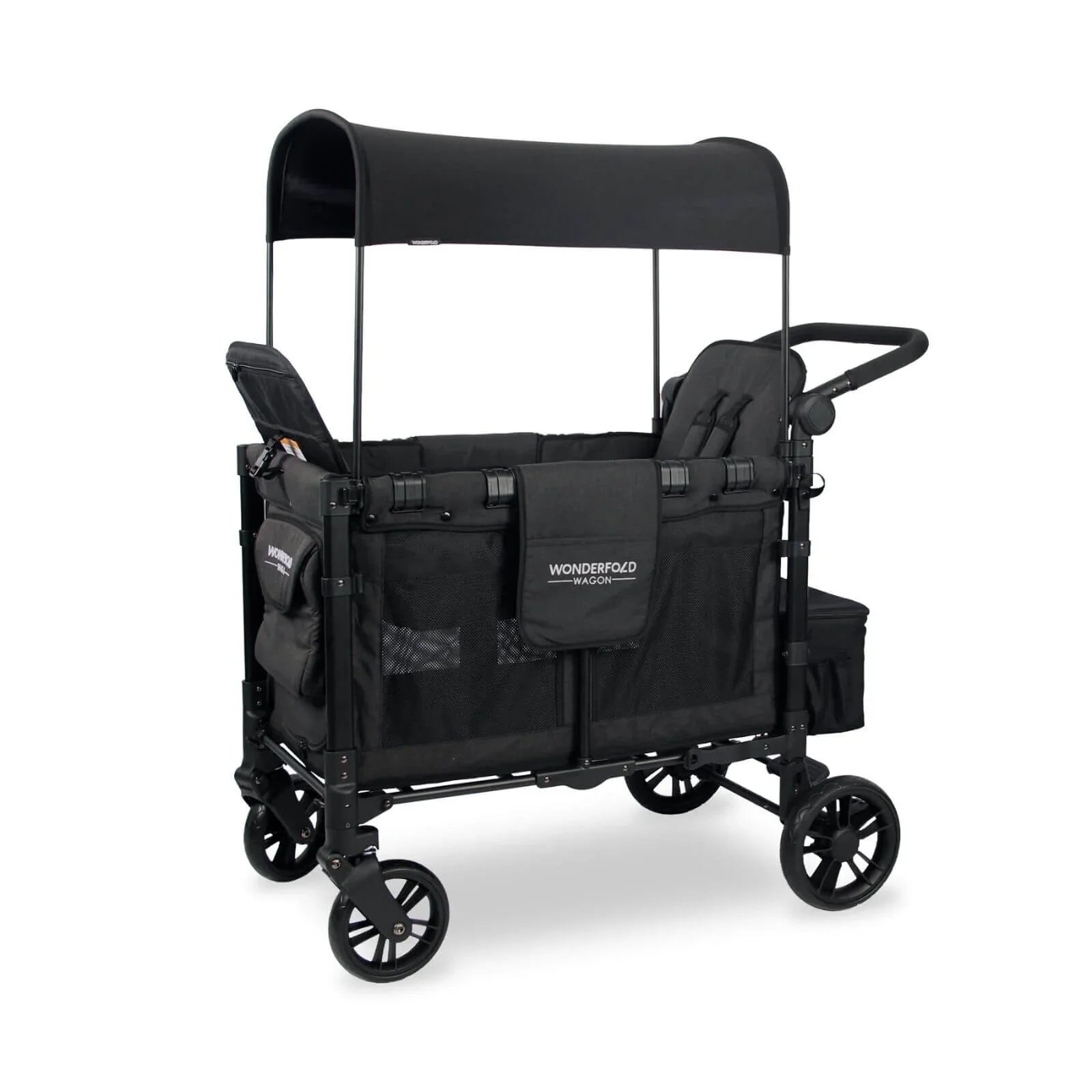 Wonderfold W2 Elite Double Stroller Wagon - Volcanic Black