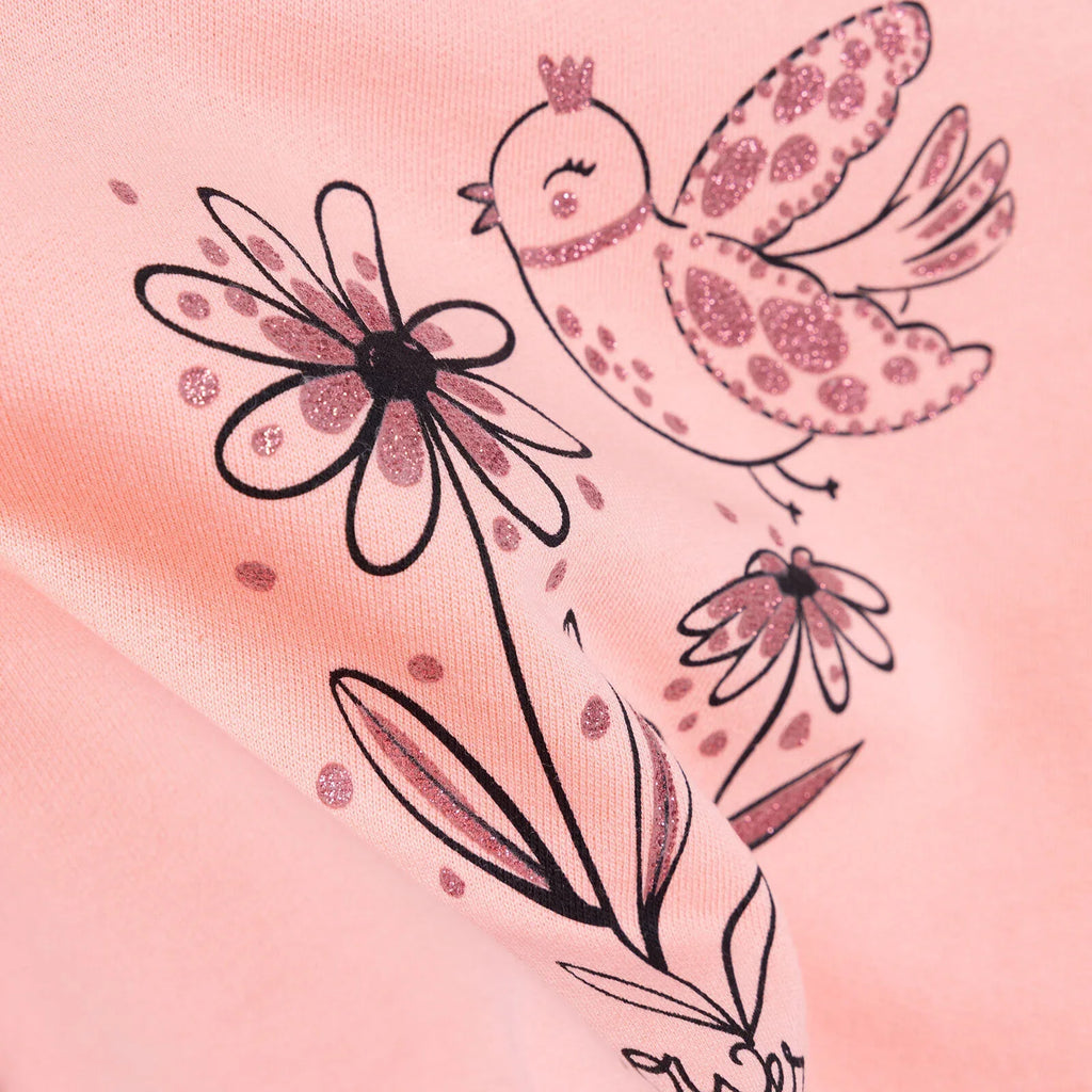 HelloBaby Baby Girl Flower Printed Sweatshirt - Pink