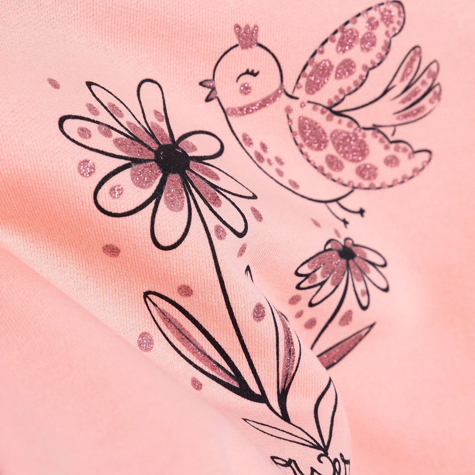 HelloBaby Baby Girl Flower Printed Sweatshirt - Pink