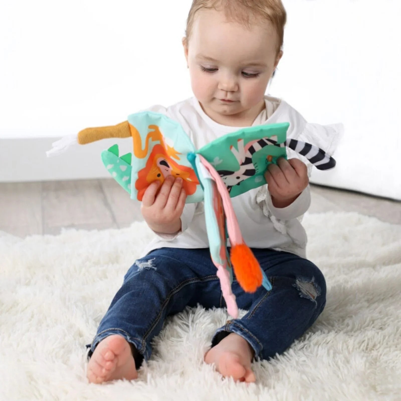 Tiny Talents Sensory Animal Tails Cloth Book