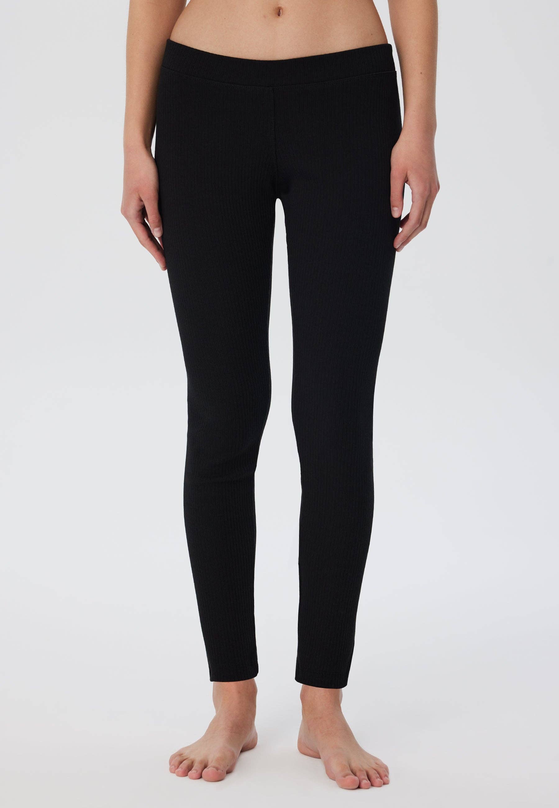 Organic Ribbed Leggings: Womens