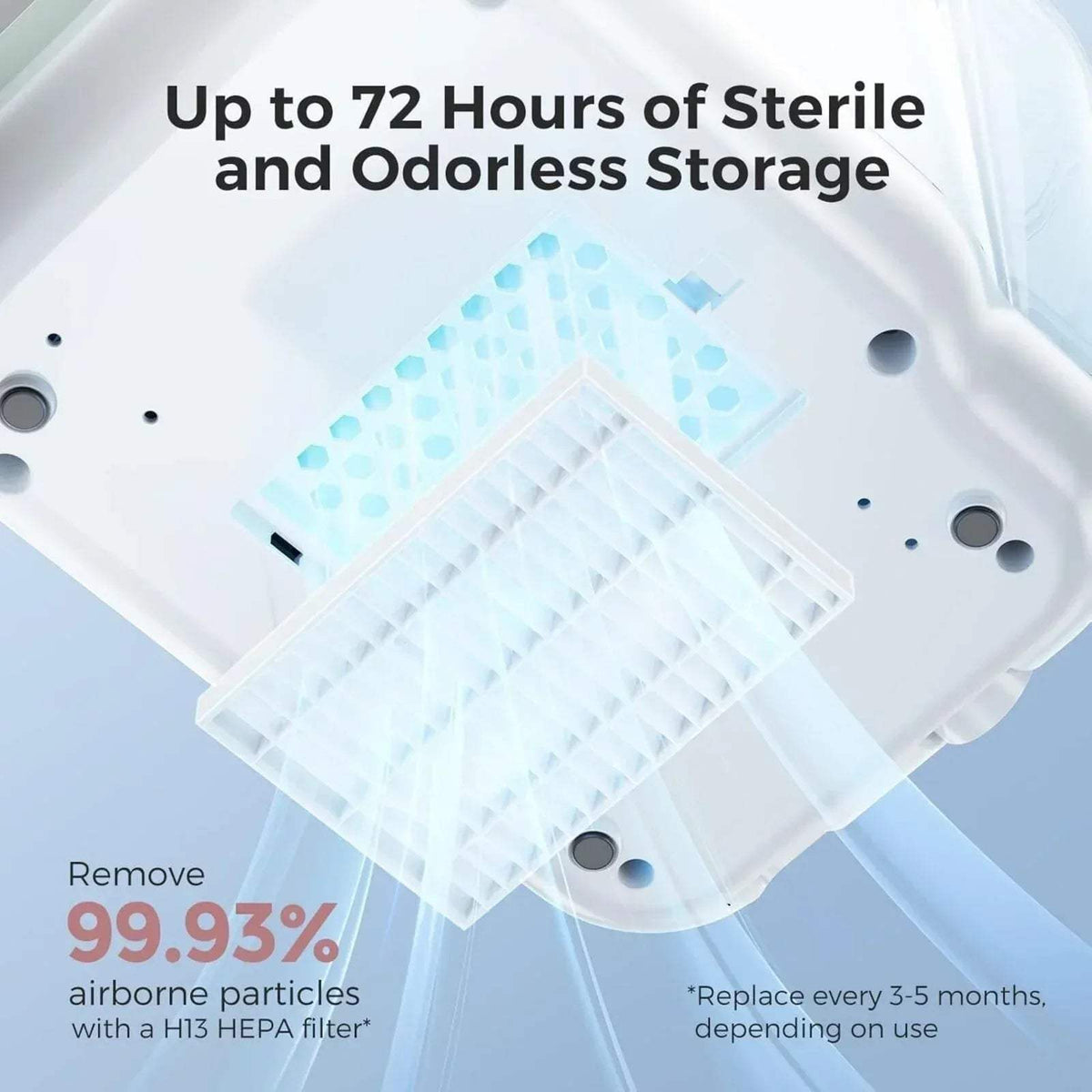 Momcozy baby bottle washer steriliser dryer with removable storage tray inside