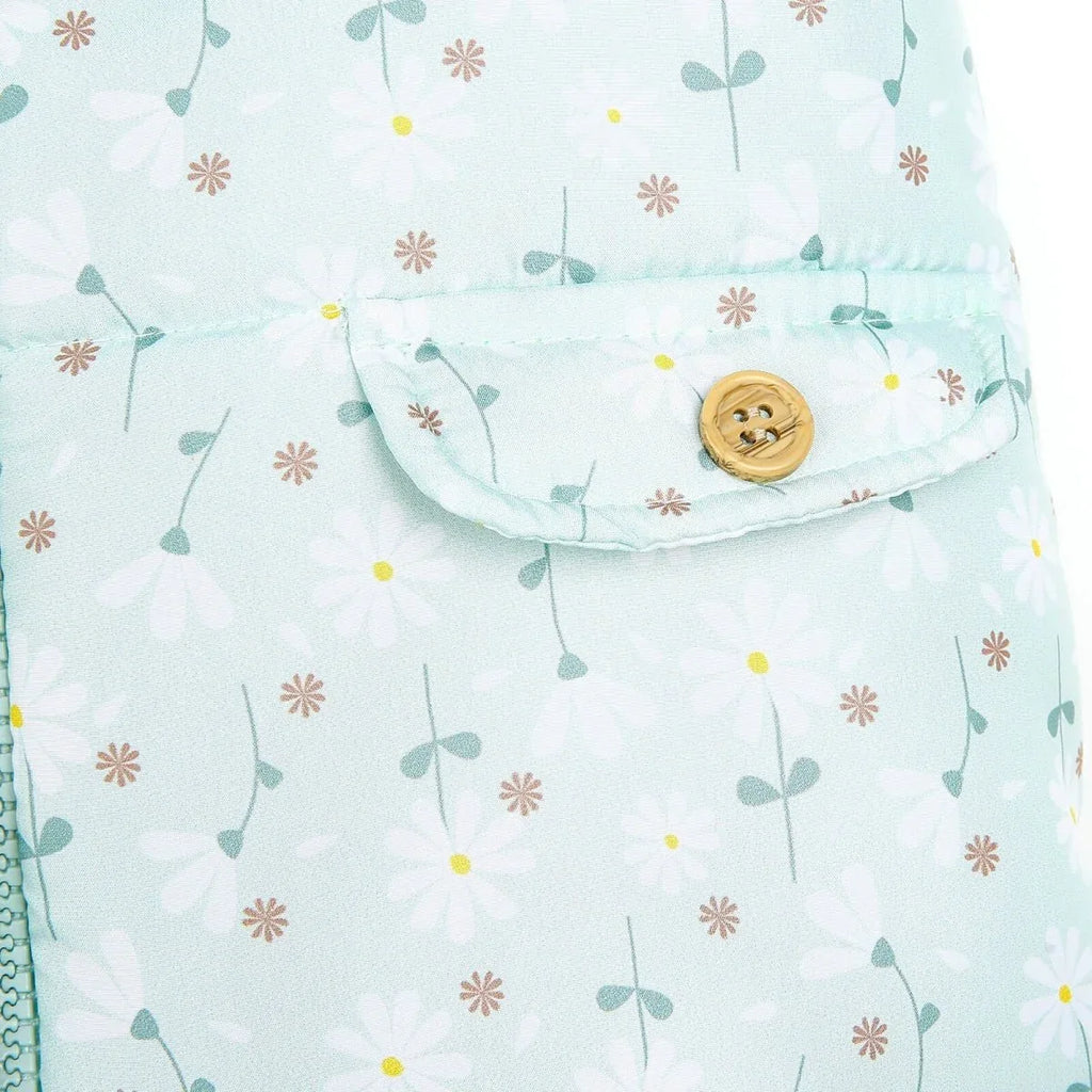 BabyZ Winter Girl Daisy Inflatable Vest - Light Green - Bobobiy