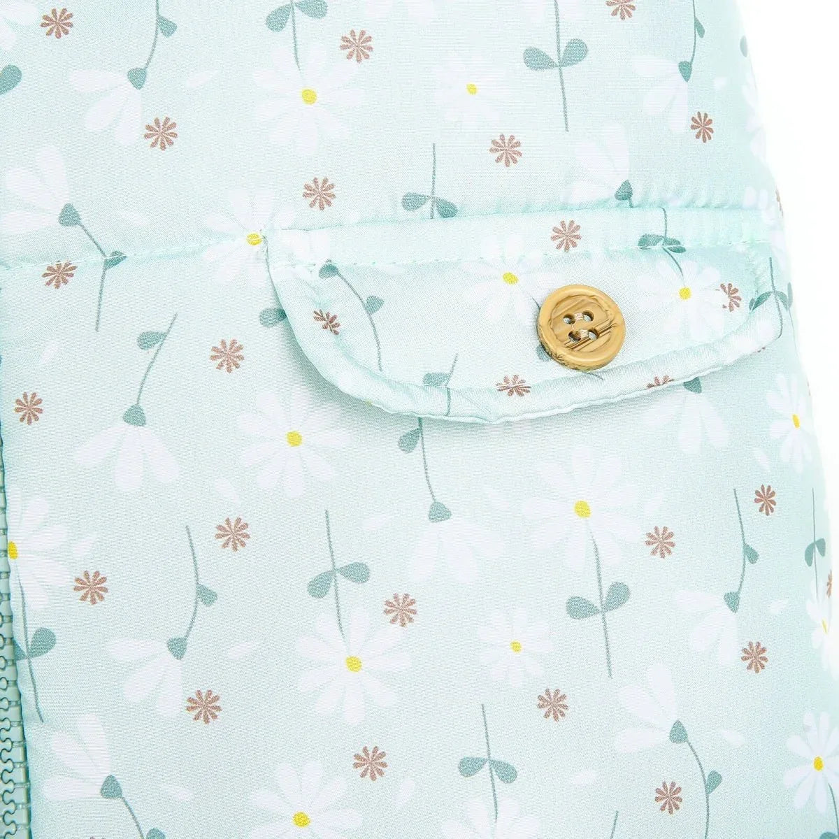 BabyZ Winter Girl Daisy Inflatable Vest - Light Green - Bobobiy