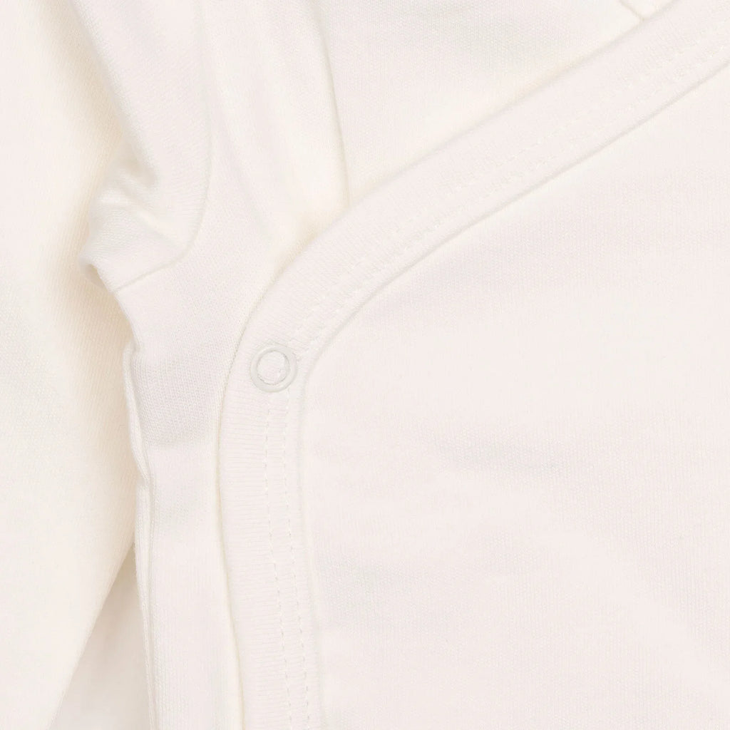 HelloBaby Newborn Organic Wrapover Top-Hat - Ecru