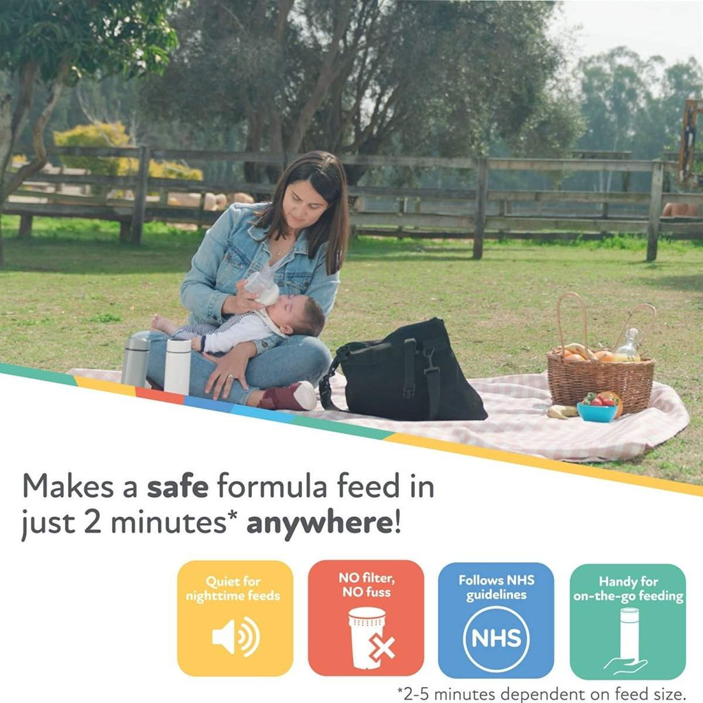 Nuby feeding kit used for nighttime formula bottle outdoors