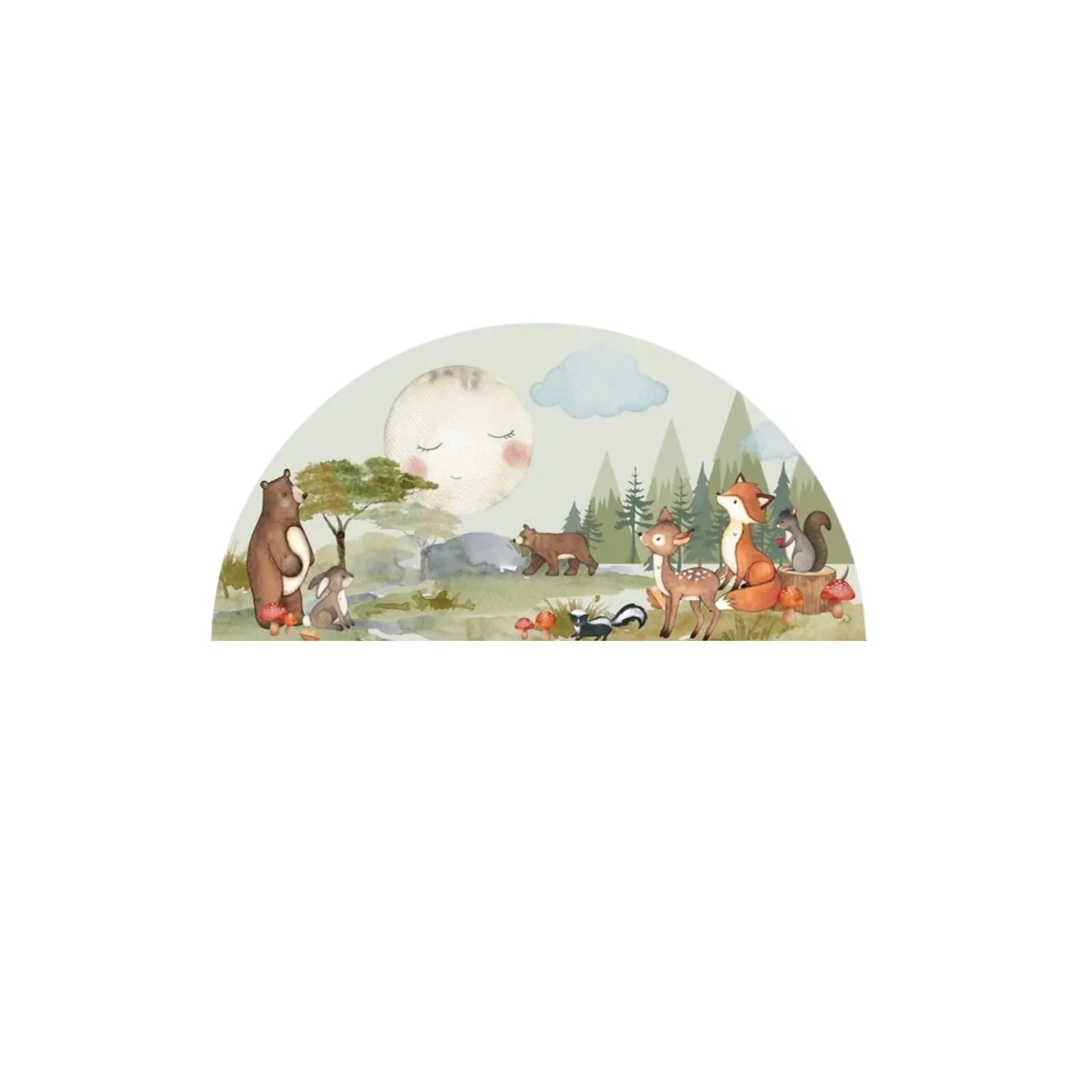 Live Vida Woodland Semi-Circle Wall Sticker
