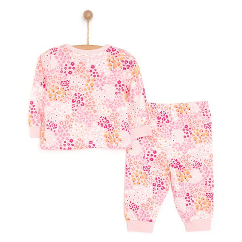 HelloBaby Baby Girl Long Sleeve Pyjamas Set - Dark Pink - Bobobiy
