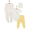HelloBaby Girl Newborn Set 4 pcs - Ecru