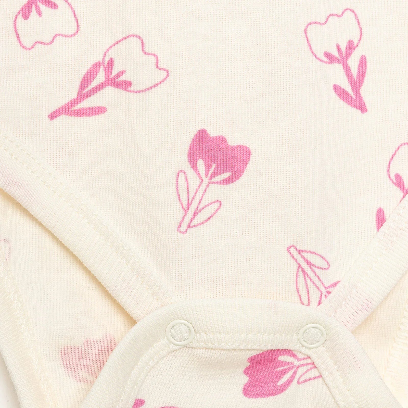 HelloBaby Baby Girl Long Sleeve Bodysuit 2pcs - Pink