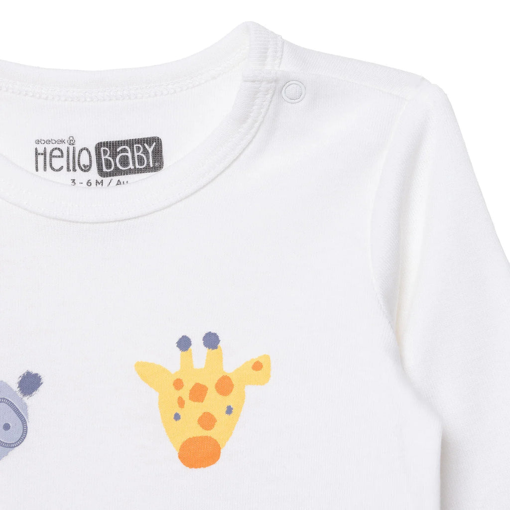 HelloBaby Long Sleeve Body 2 Pack - Ecru