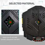 Black electronic dartboard face with green target center and PP/ABS housing