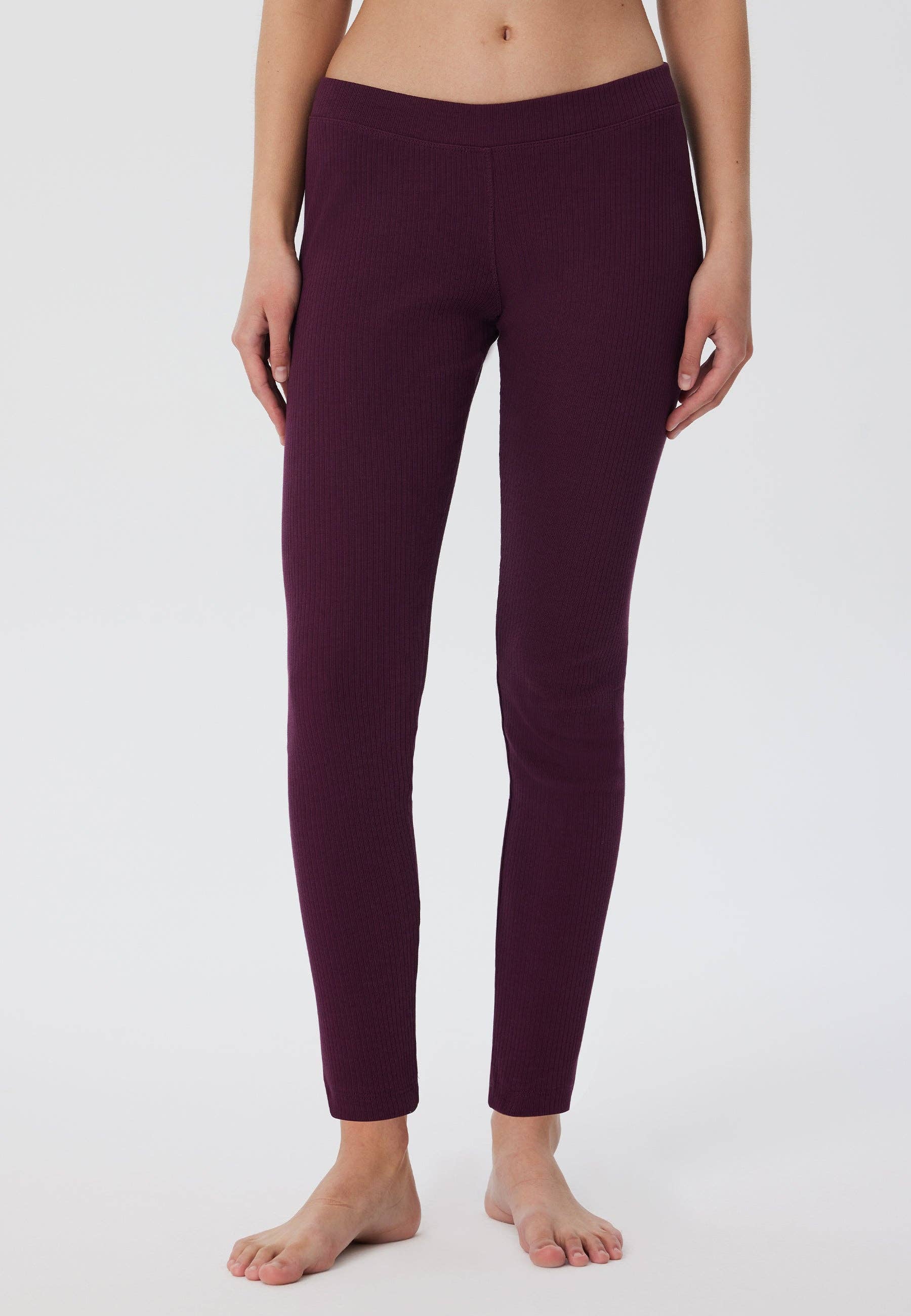 Organic Ribbed Leggings: Womens