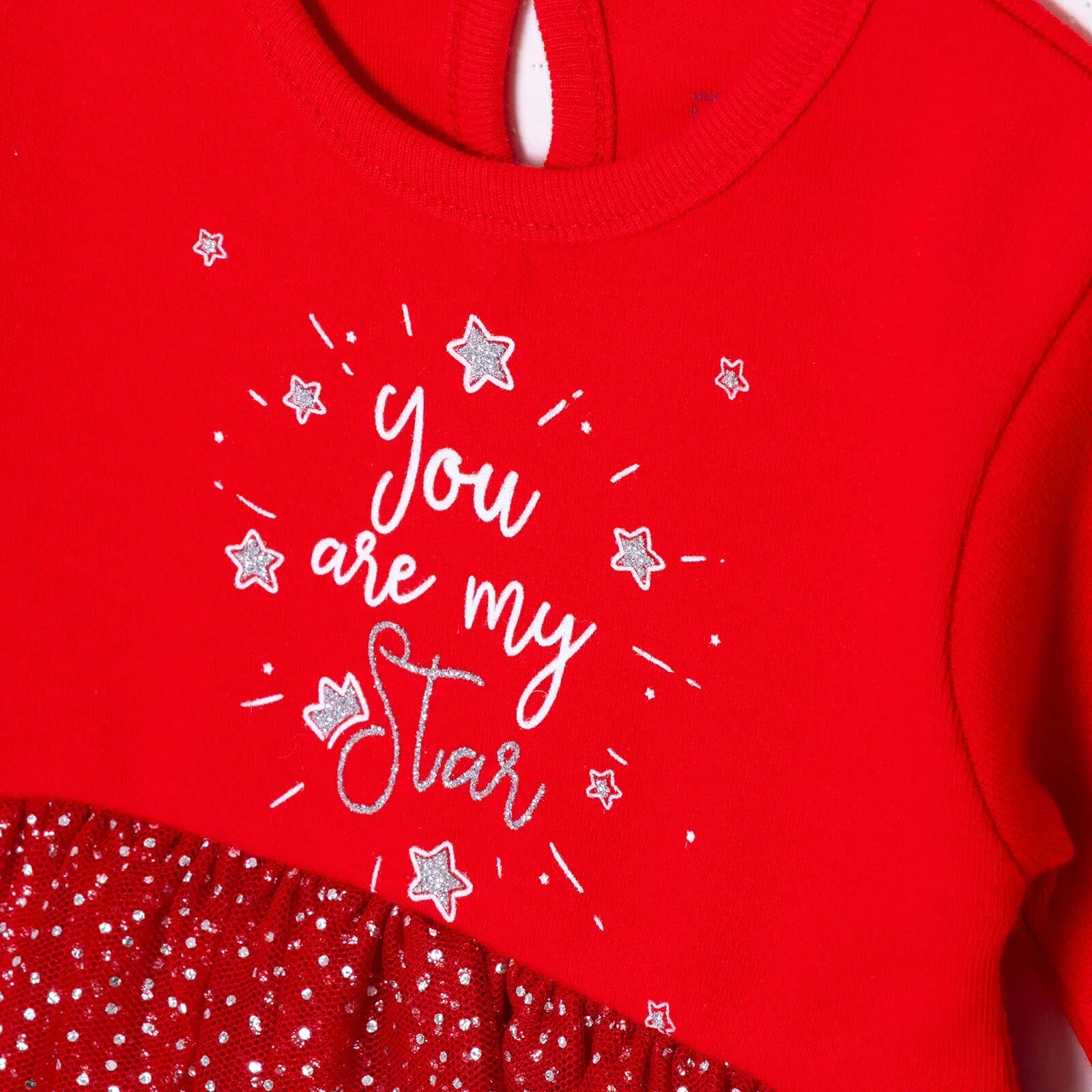 HelloBaby My First Christmas Newborn Girl Dress-Body - Red