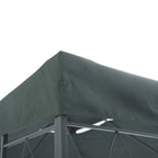 Grey gazebo roof top cover seam and panel edge detail