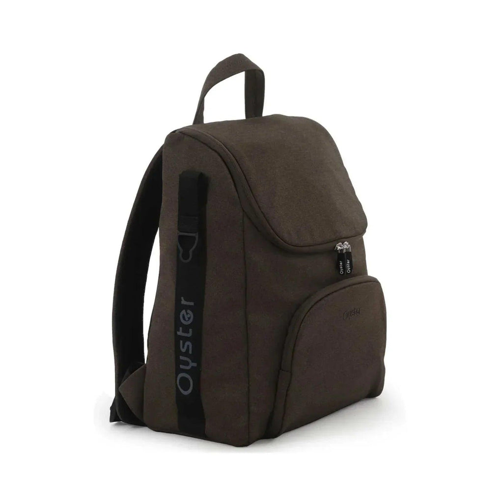 Chocolate velvet Oyster backpack with padded back and zipper pocket