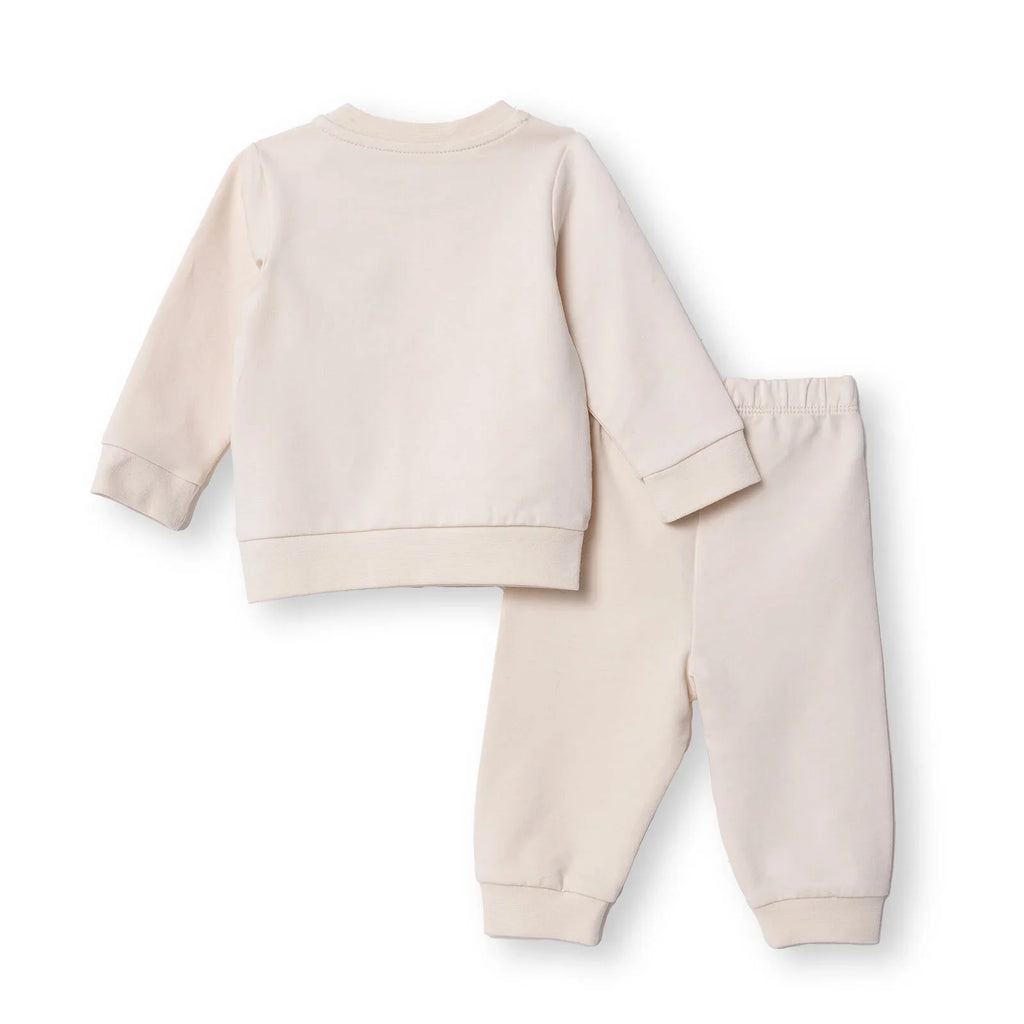 HelloBaby Newborn Sweatshirt-Footless Bottom - Beige