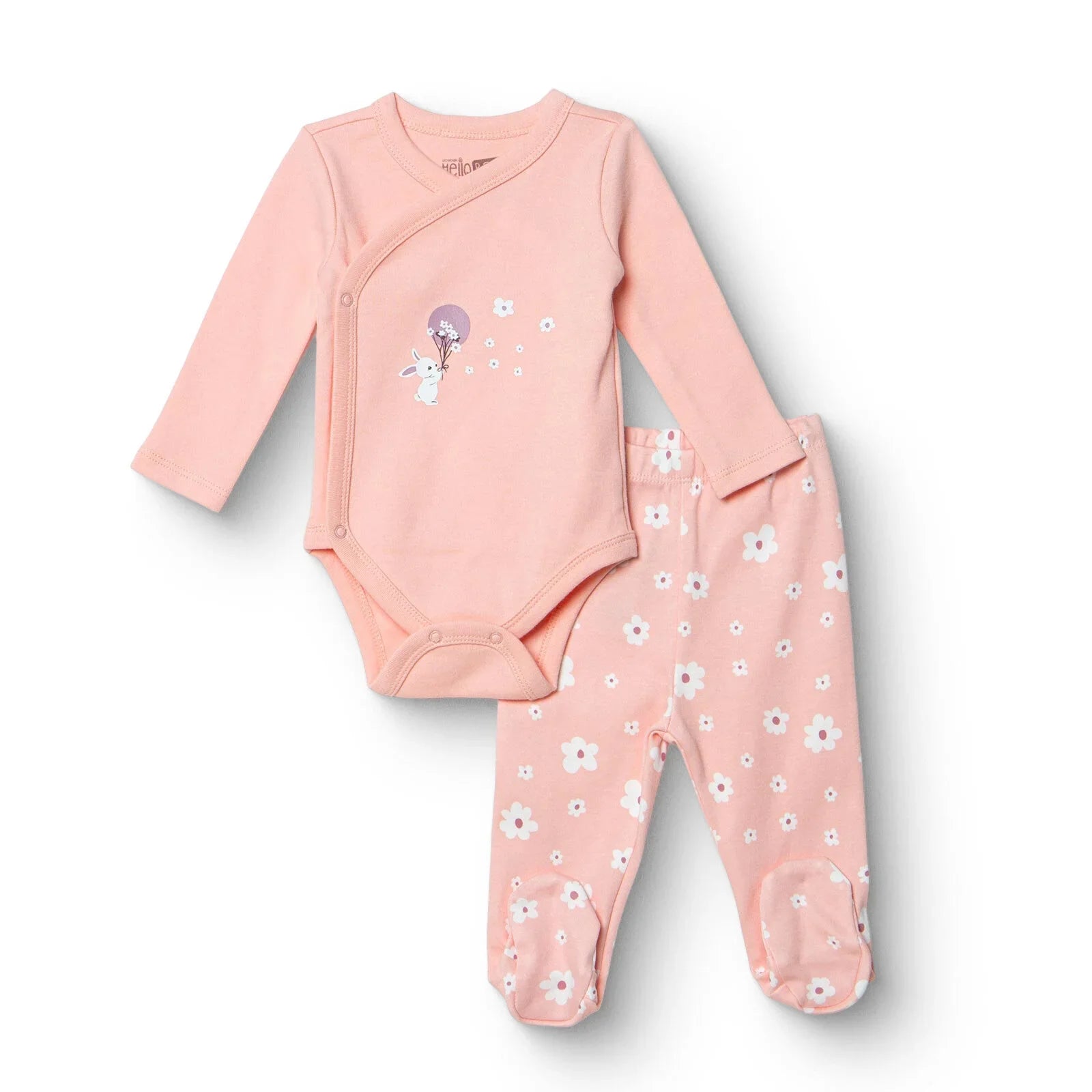 HelloBaby Newborn Body-Footed Bottom - Pink